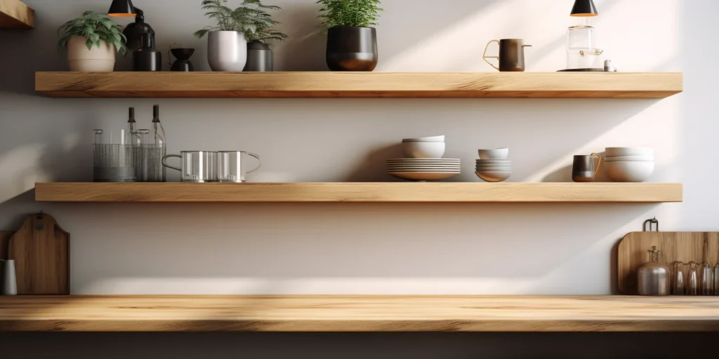 Are floating shelves in a kitchen a good idea